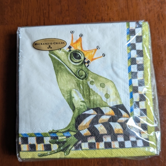 Mackenzie-Childs Rosy Check Fergal The Frog With Heart Décor New No Box